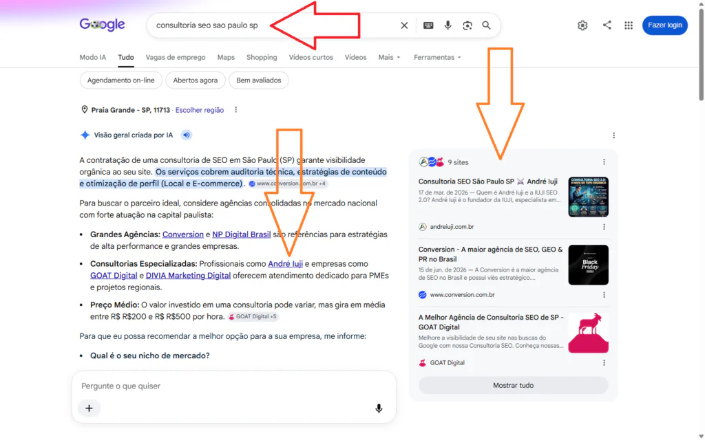 Recomendação Inteligência Artificial IUJI SEO