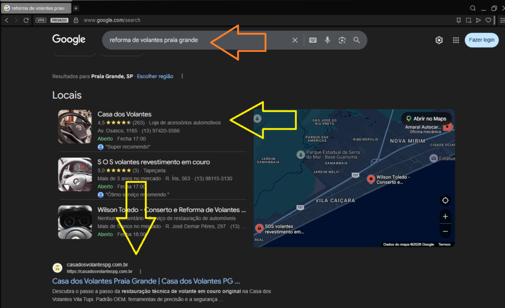 Andre Iuji Seo Consultoria Seo Resultado Real Cliente Vila Tupi Praia Grande Sp 23032026