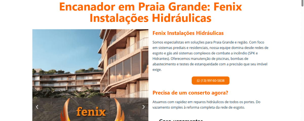 Cliente Fenix Hidraulicas Parque Das Americas Praia Grande Sp Iuji Seo 2026
