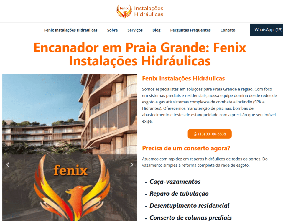 Cliente Fenix Hidraulicas Parque Das Americas Praia Grande Sp Iuji Seo 2026