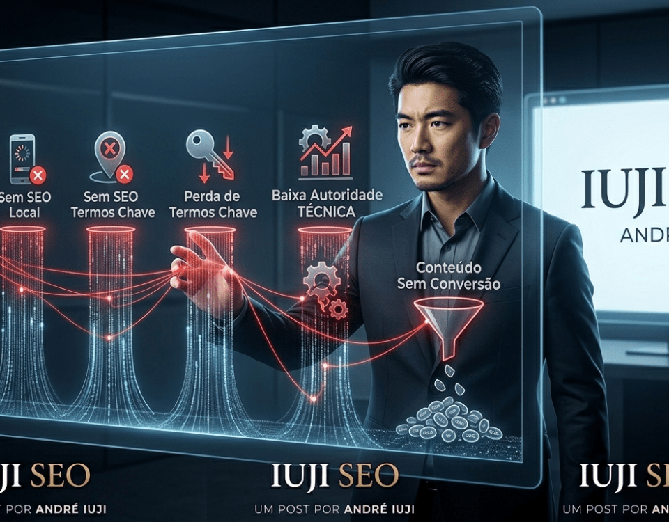 Estrategista André Iuji analisando 5 sinais técnicos de perda de clientes para a concorrência no Google