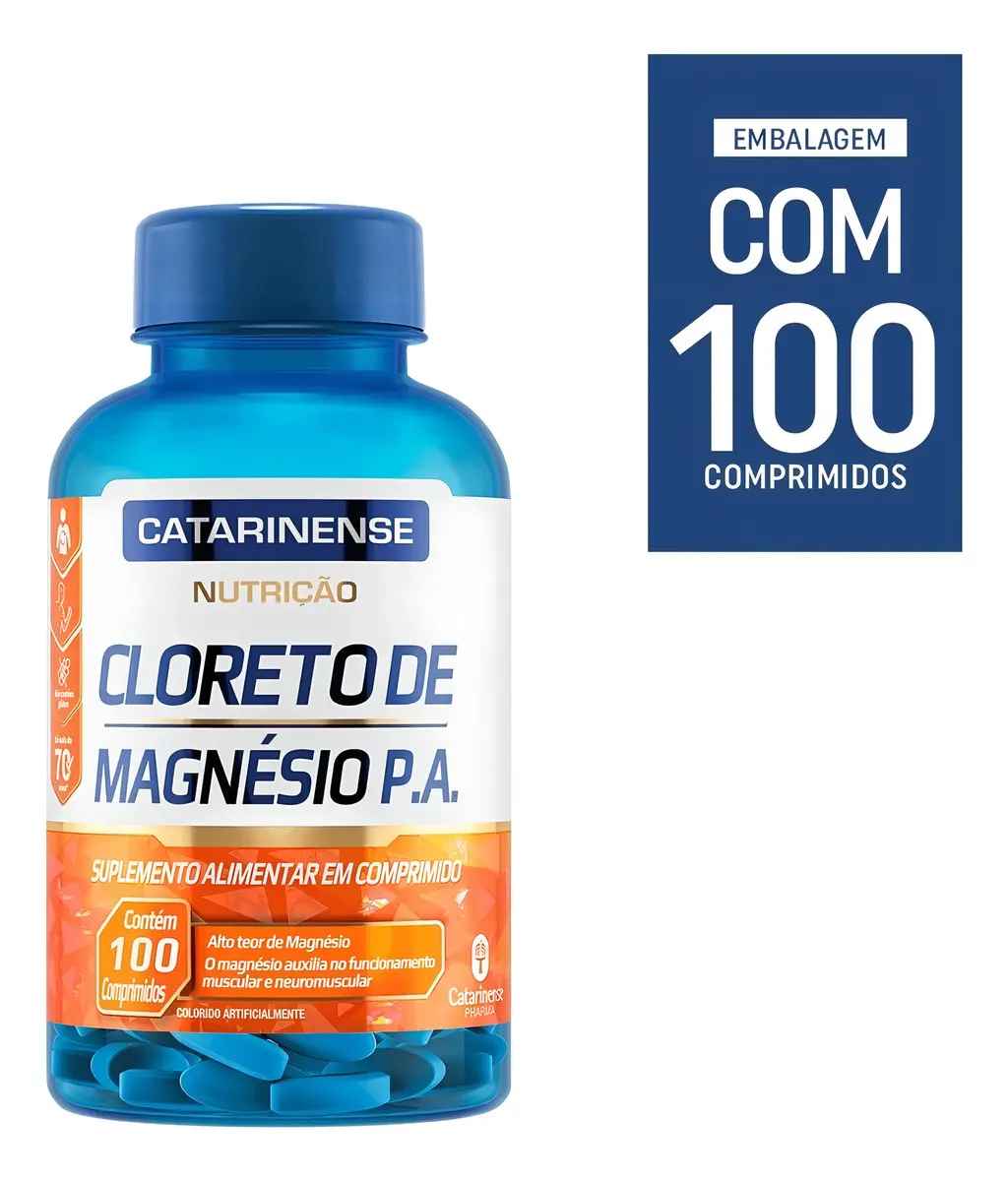 Cloreto De Magnesio P A 100 Comprimidos Catarinense Pharma Afiliado Mercado Livre