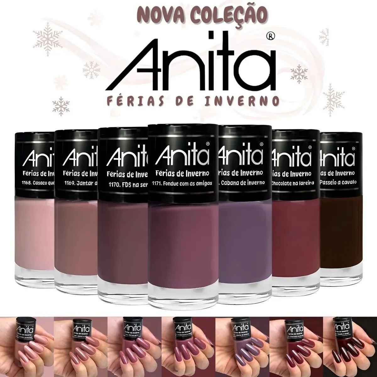 Ferias De Inverno Kit 7 Esmaltes Nova Colecao Anita Afiliado Mercado Livre