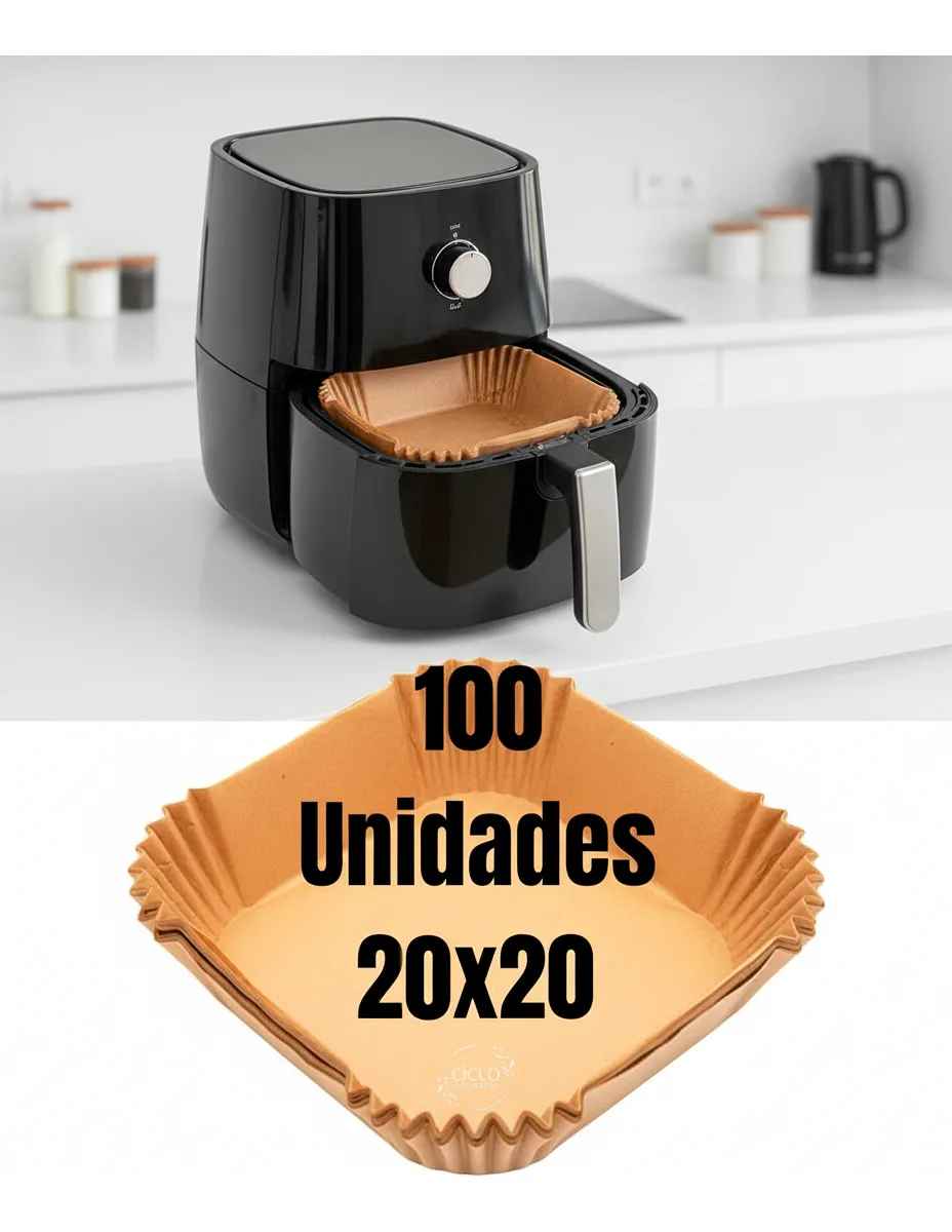 Kit 100 Formas De Papel Para Airfryer Descartavel Antiaderente Bandeja Quadrada Ciclo Alternativa Afiliado Mercado Livre