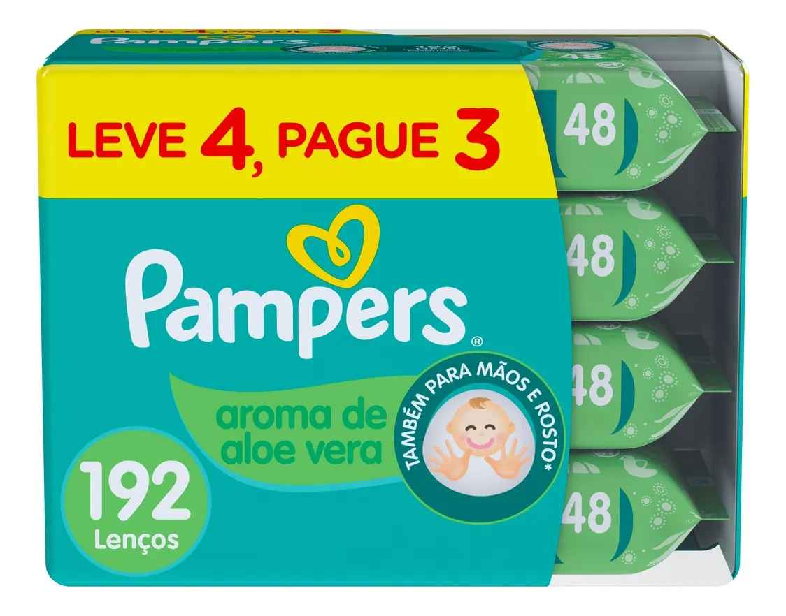 Lencos Umedecidos Pampers Aroma De Aloe Vera 192 Unidades Afiliados Mercado Livre