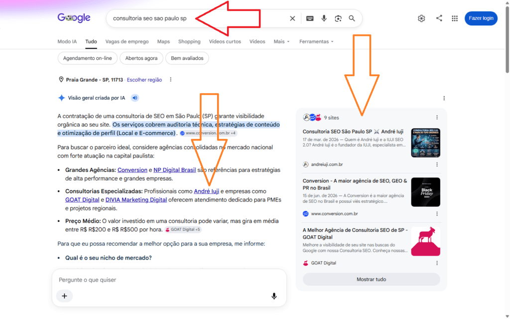 Iuji Seo Inteligencia Artificial Ia Gemini Google Recomendacao Consultoria Gratuita Consulta Gratis 17062026